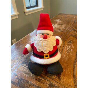 Vintage Hallmark Ambassador 1982 Santa Claus Plush With Bell Red & White Christm
